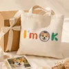 Custom Pet Photo Tote Bag gallery image 10 with custom dog or cat portrait detail by IPAWLIO
