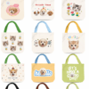 Custom Pet Photo Tote Bag lifestyle product image featuring personalized pet photo canvas tote bag design