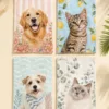 Custom Pet Portrait Beach Towel gallery image 5 showing personalized design details
