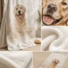 Custom Pet Portrait Beach Towel gallery image 7 showing personalized design details