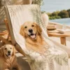 Custom Pet Portrait Beach Towel gallery image 2 showing personalized design details