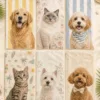 Custom Pet Portrait Beach Towel gallery image 6 showing personalized design details