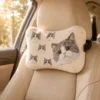 Custom Pet Portrait Car Headrest Pillow personalization example 5 showing personalized pet photo home gift