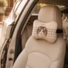 Custom Pet Portrait Car Headrest Pillow personalization example 4 showing personalized pet photo home gift