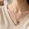 Custom Pet Portrait Clay Pendant Necklace personalization example 2 showing personalized pet portrait keepsake accessory