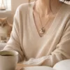 Custom Pet Portrait Clay Pendant Necklace personalization example 3 showing personalized pet portrait keepsake accessory