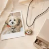 Custom Pet Portrait Clay Pendant Necklace personalization example 5 showing personalized pet portrait keepsake accessory