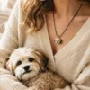 Custom Pet Portrait Clay Pendant Necklace personalization example 4 showing personalized pet portrait keepsake accessory
