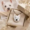 Custom Pet Portrait Clay Pendant Necklace personalization example 6 showing personalized pet portrait keepsake accessory