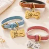 Custom Pet Portrait Collar by IPAWLIO, personalized pet photo gift for dog and cat lovers