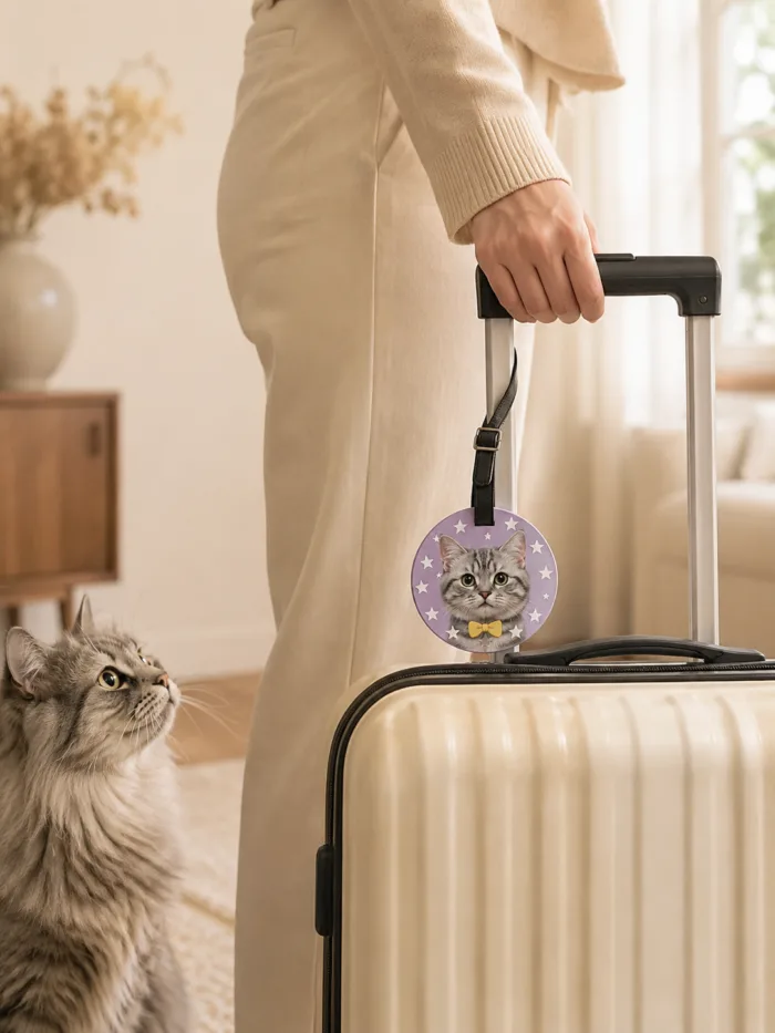 custom-pet-portrait-luggage-tag4 Custom Pet Portrait Luggage Tag by IPAWLIO, personalized pet portrait keepsake accessory