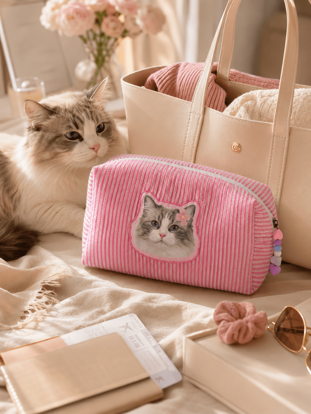 custom-pet-portrait-makeup-bag10 Custom Pet Portrait Makeup Bag by IPAWLIO, personalized pet photo everyday accessory