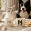 Custom Pet Portrait Mug gallery image 1 with custom dog or cat portrait detail by IPAWLIO