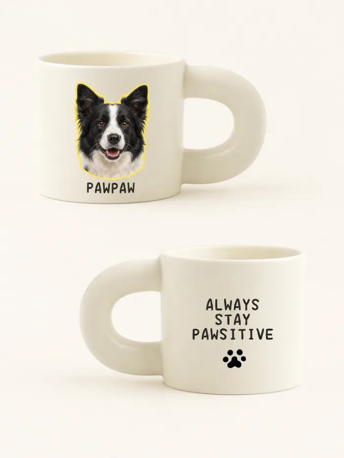 Custom Pet Portrait Mug gallery image 13 with custom dog or cat portrait detail by IPAWLIO