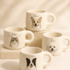 Custom Pet Portrait Mug lifestyle product image featuring personalized dog or cat portrait mug artwork