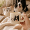 Custom Pet Portrait Mug detail and personalization image featuring personalized dog or cat portrait mug artwork