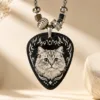Custom Pet Portrait Pick Necklace personalization example 7 showing personalized pet portrait keepsake accessory
