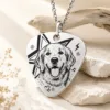 Custom Pet Portrait Pick Necklace personalization example 10 showing personalized pet portrait keepsake accessory