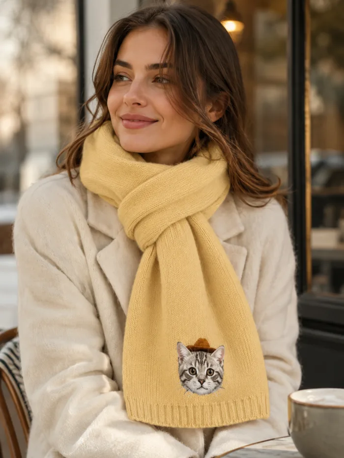Personalized Pet Photo Scarf gallery image 2 showing personalized design details