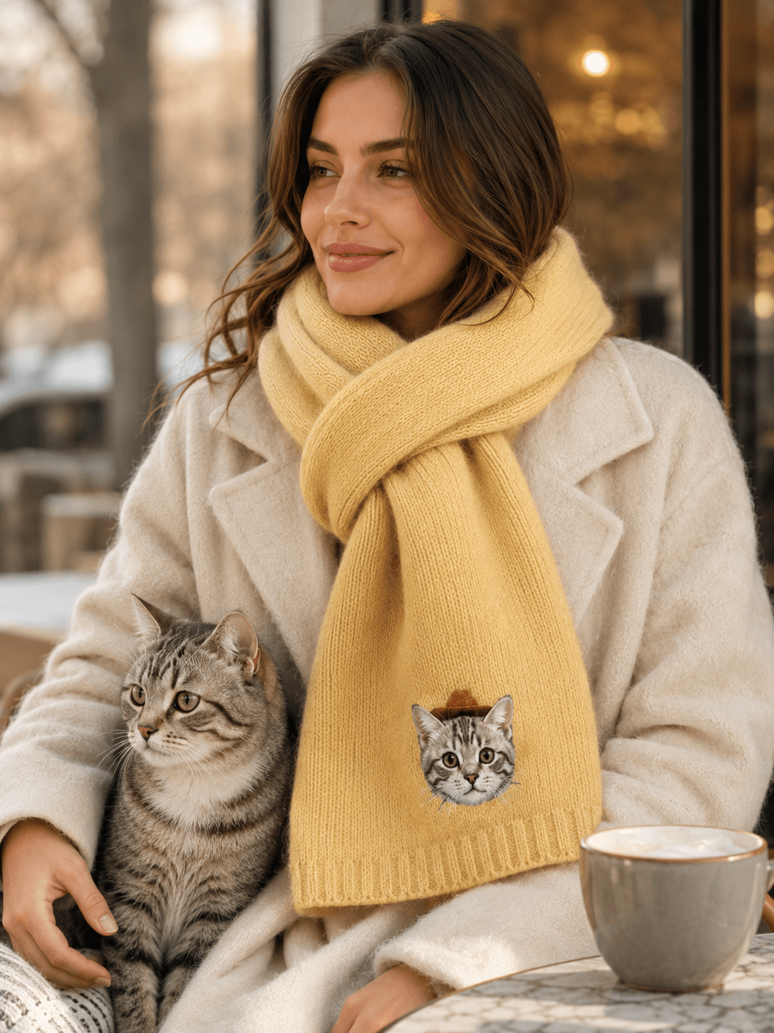 Personalized Pet Photo Scarf main product view with personalized design details