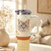 Custom Pet Portrait Tumbler main product view with personalized design details