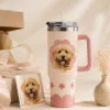 Custom Pet Portrait Tumbler gallery image 3 showing personalized design details