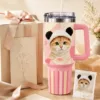 Custom Pet Portrait Tumbler gallery image 4 showing personalized design details