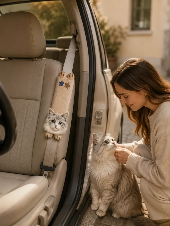 Custom Pet Photo Seat Belt Accessory Personalized Dog and Cat Car Decor Custom Pet Photo Seat Belt Accessory gallery image 2 showing personalized design details