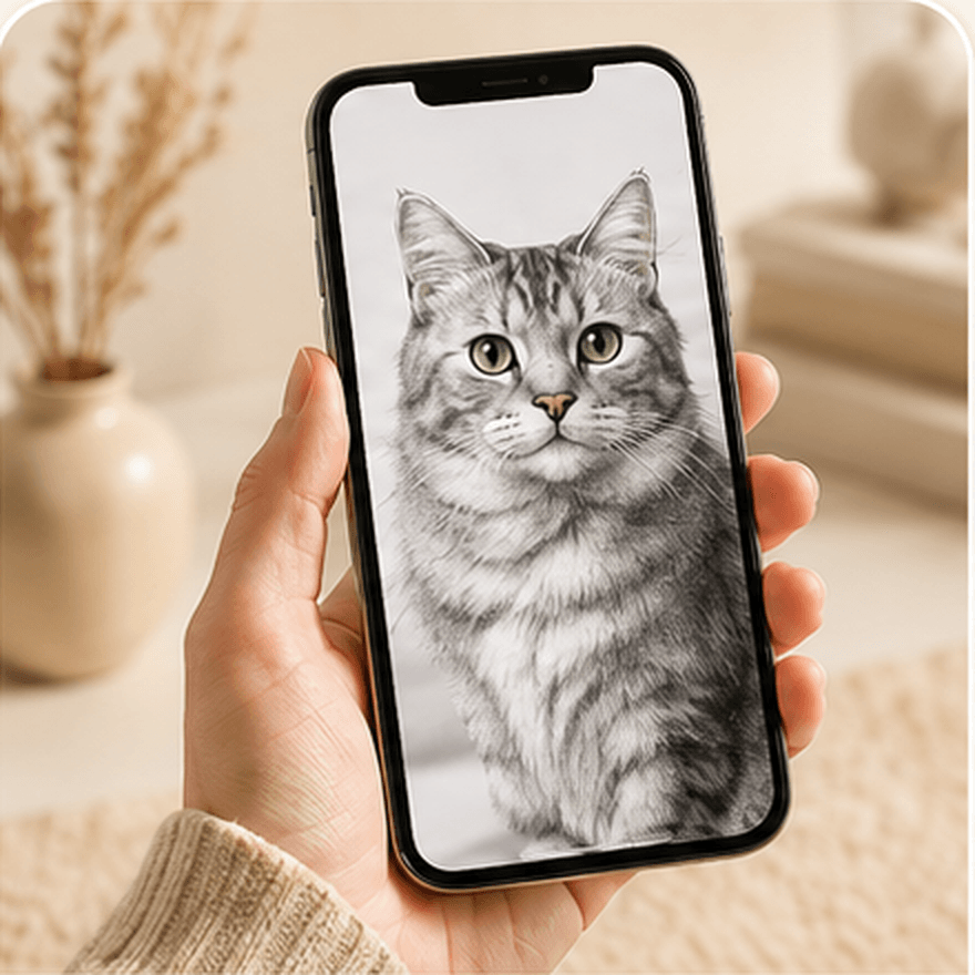 A clear pet photo uploaded for a custom IPAWLIO order