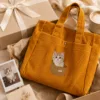 custom-embroidered-pet-portrait-corduroy-tote-bag2 Custom Embroidered Pet Portrait Corduroy Tote Bag | Personalized Dog & Cat Bag