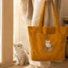 custom-embroidered-pet-portrait-corduroy-tote-bag7 Custom Embroidered Pet Portrait Corduroy Tote Bag | Personalized Dog & Cat Bag