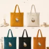 custom-embroidered-pet-portrait-corduroy-tote-bag8 Custom Embroidered Pet Portrait Corduroy Tote Bag | Personalized Dog & Cat Bag