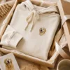 IPAWLIO Custom Embroidered Pet Portrait Pullover Hoodie - Custom Pet Portrait Hoodie Image Custom Embroidered Pet Portrait Pullover Hoodie gallery image 3 with custom dog or cat portrait detail by IPAWLIO