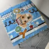 Sample custom pet photo cooling mat, angled full view