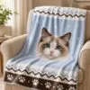 01-winter-snowflake-hero.jpg Illustrative Winter Snowflake custom pet photo flannel blanket in a living room