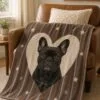 03-mocha-cocoa.jpg Illustrative Mocha Cocoa custom pet photo flannel blanket on an armchair