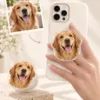 Pet photo transformed into a personalized custom pet phone grip.